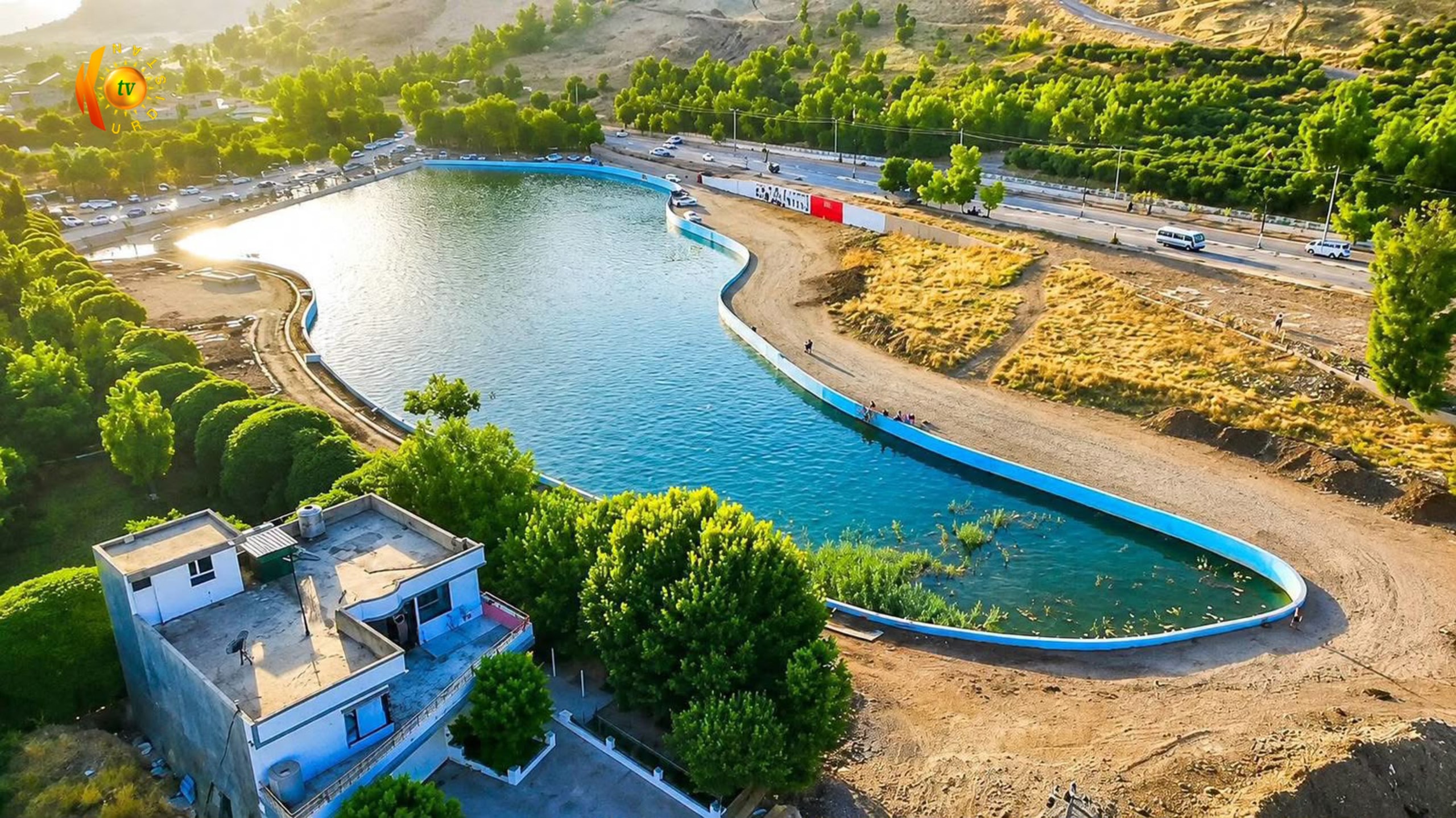 دیمەنی سەرچاوەی ئاوی حەساری سەیدسادق لە سنووری پارێزگای هەڵەبجە