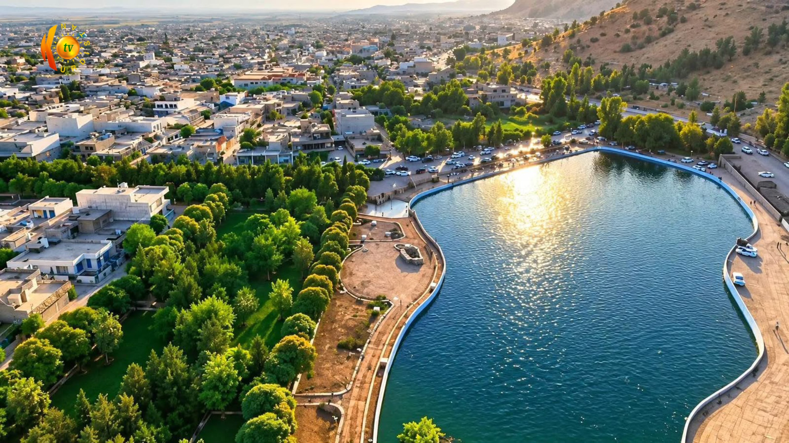دیمەنی سەرچاوەی ئاوی حەساری سەیدسادق لە سنووری پارێزگای هەڵەبجە