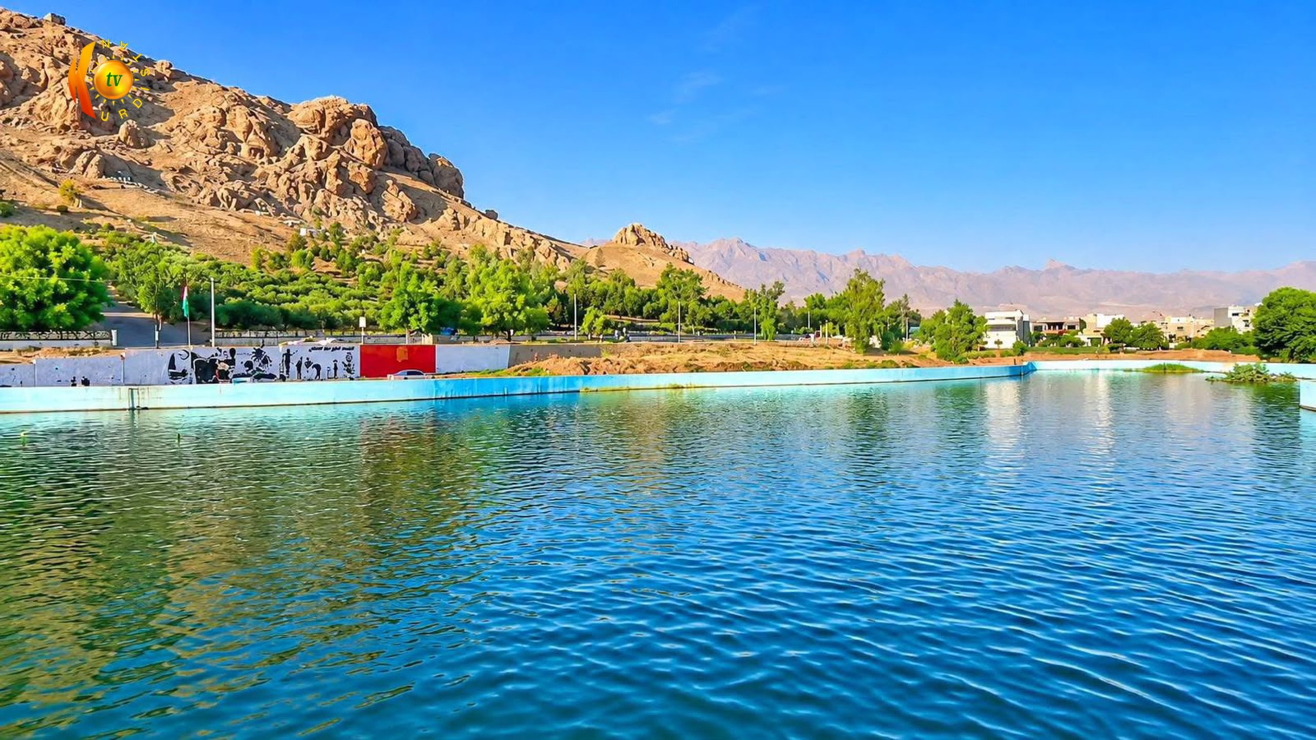 دیمەنی سەرچاوەی ئاوی حەساری سەیدسادق لە سنووری پارێزگای هەڵەبجە