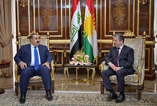 مەسرور بارزانی و موسەننا سامەڕائی کۆبوونەوە