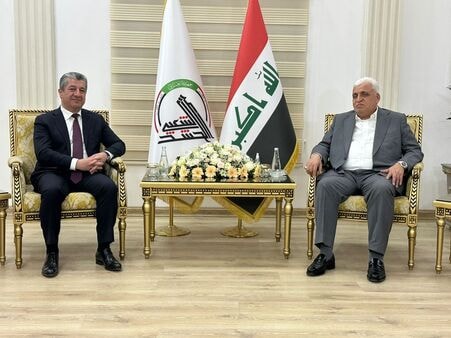 مەسرور بارزانی لەگەڵ سەرۆکی دەستەی حەشدی شەعبی کۆبووەوە