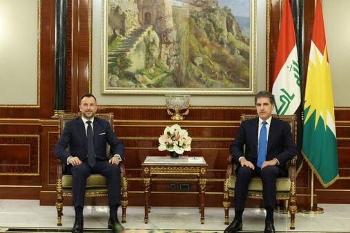 نێچیرڤان بارزانی و باڵیۆزی ئیتاڵیا کۆبوونەوە