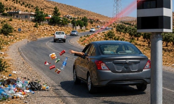 ئاگاداربن.. زبڵ لە ئۆتۆمبێل فڕێ بدەن سزا دەدرێن