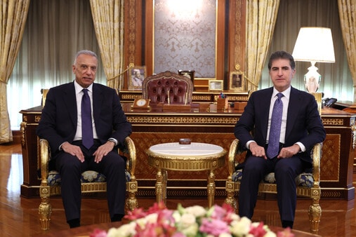 نێچیرڤان بارزانی پێشوازی لە مستەفا کازمی کرد