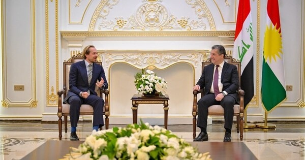 سهرۆكی حکوومەتی هەرێمی کوردستان پێشوازى له كونسولى گشتیی بهريتانيا دەکات