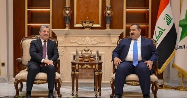 مەسرور بارزانی و موسەننا ئەلسامەڕائی جەخت لە هاوئاهەنگیی نیشتمانی دەکەنەوە