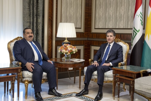 نێچیرڤان بارزانی و موسەننا سامەڕائی کۆبوونەوە