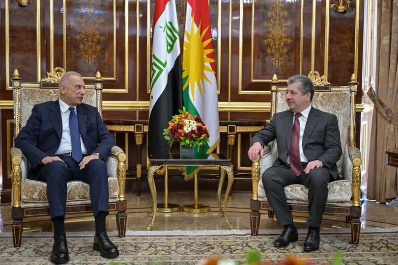نخستوزیر اقلیم کردستان از نخستوزیر پیشین عراق استقبال کرد