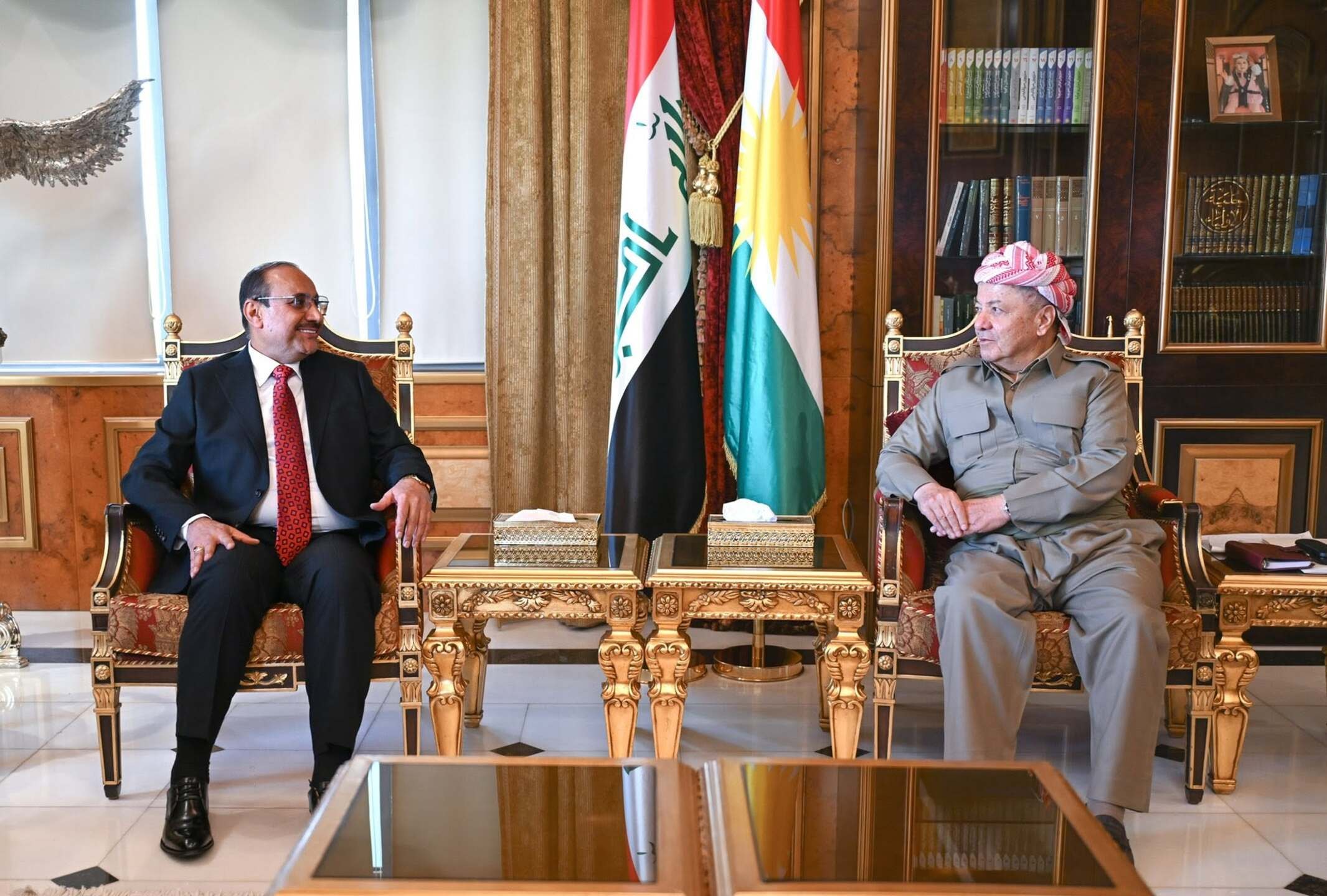 استقبال پرزیدنت بارزانی از استاندار بغداد