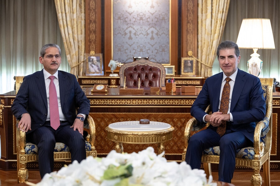نێچیرڤان بارزانی و سەرۆکی دەستەی دەستپاکیى عێراق کۆبوونەوە