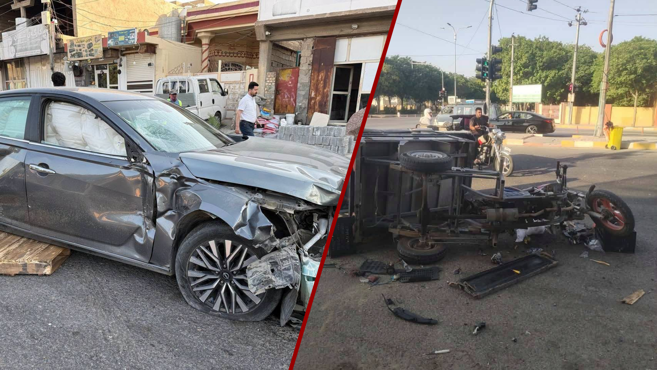 لە کەلار ئۆتۆمبێلێک و ماتۆڕسکیلێکی سێتایە پێکیاندادا و کەسێک بە سەختی بریندار بوو