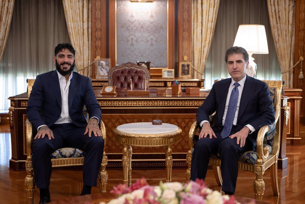 نچیروان بارزانی از قهرمان بینالمللی، نامو فاضل، تقدیر کرد