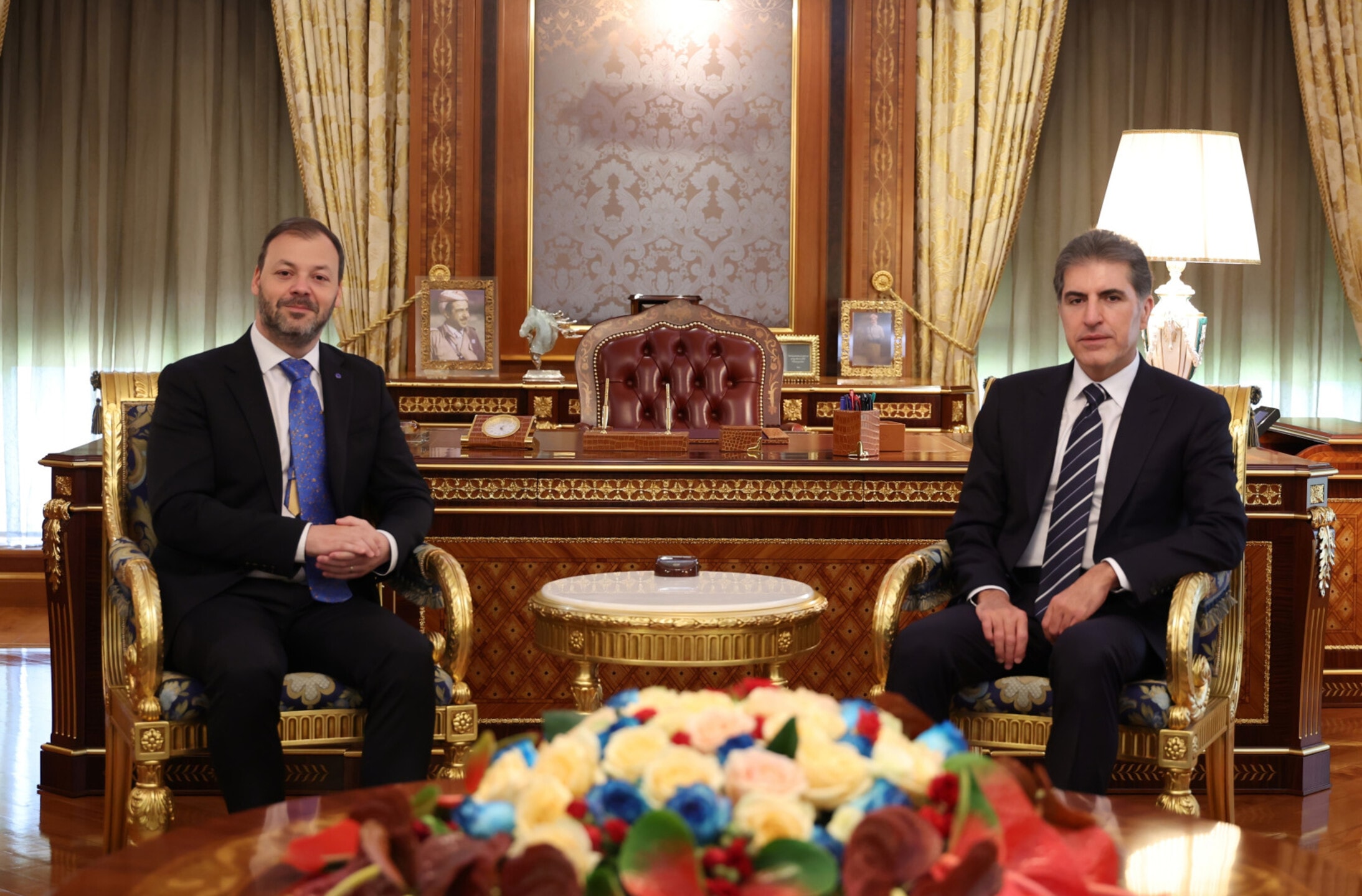 نیچیرڤان بارزانی از رئیس دفتر اتحادیه اروپا استقبال کرد