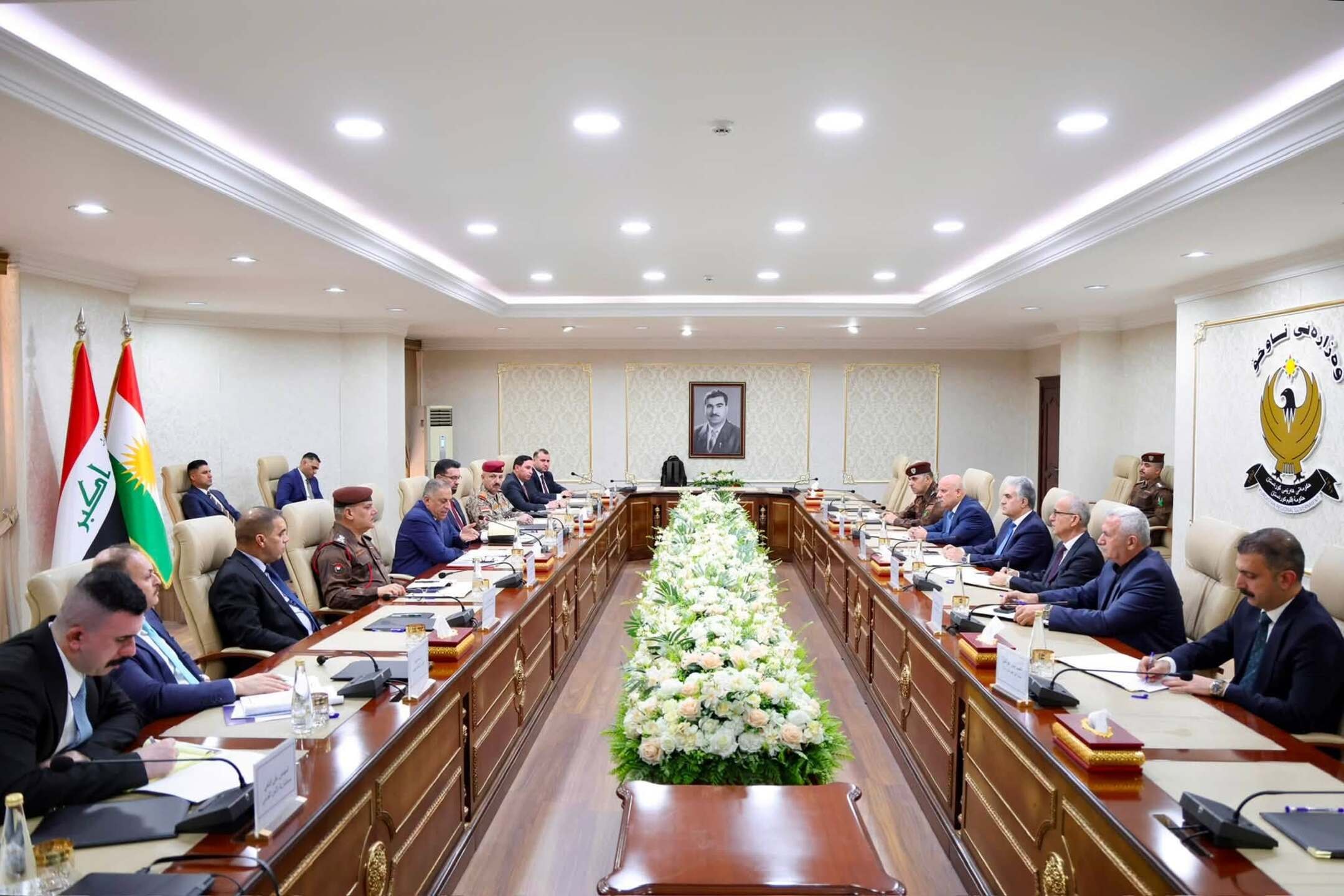 بۆ تاوتوێکردنی ڕێککەوتنی ئەمنیی نێوان عێراق و ئێران، شاندێکی باڵای بەغدا و هەولێر کۆبوونەوە