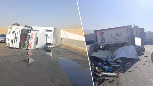 لە زاخۆ بارهەڵگرێک وەرگەڕا و زیانی مادیی زۆری لێکەوتەوە
