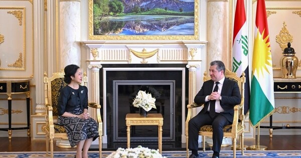 سەرۆکی حکوومەتی هەرێمی کوردستان پێشوازی لە باڵیۆزی شانشینی تایلاند لە ئوردن و عێراق کرد