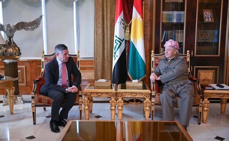 لقاء الرئيس بارزاني بالقائم بالأعمال في السفارة الأمريكية لدى العراق