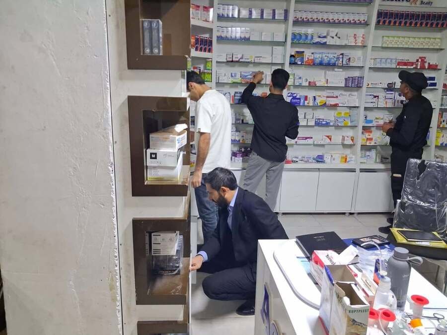 بەردەڕەش.. بەهۆی سەرپێچییەوە چەندین دەرمانخانە و نۆرینگە داخران و سزادران