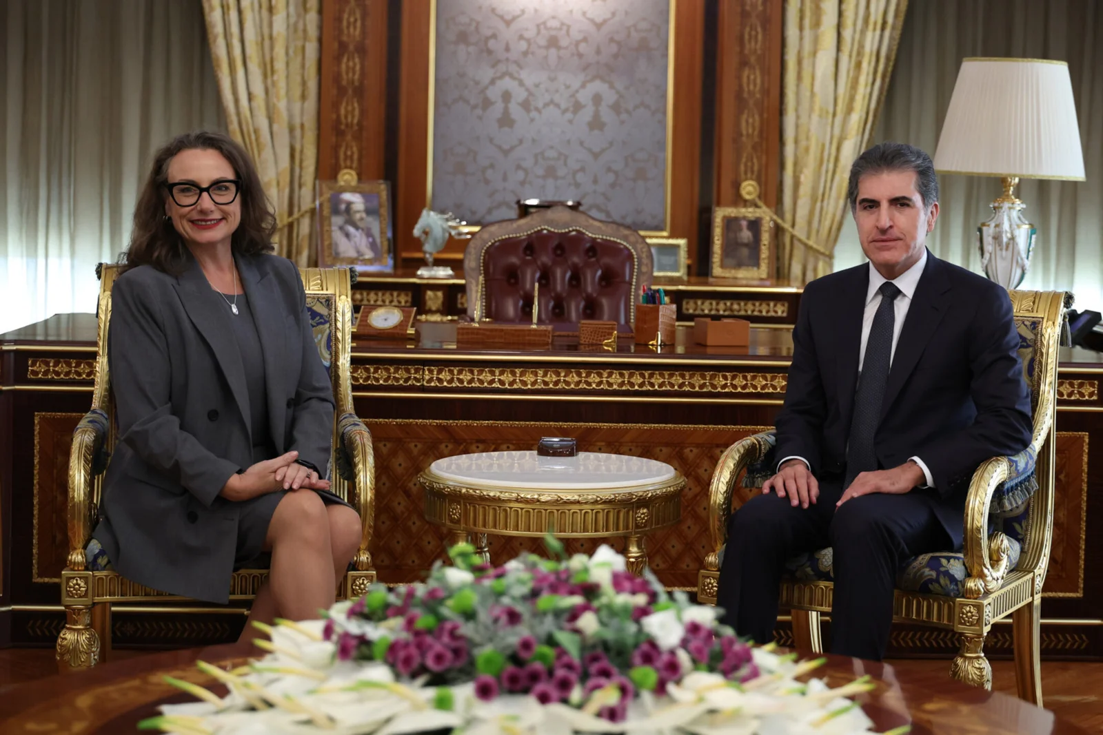 سەرۆکی هەرێمی کوردستان پێشوازی لە کونسوڵی گشتیی ئەمهریکا دەکات